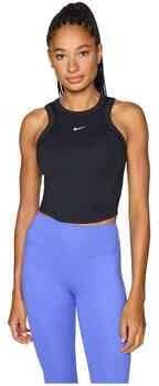 Nike One Fitted korte tanktop met Dri-FIT voor dames Zwart - Foto 7