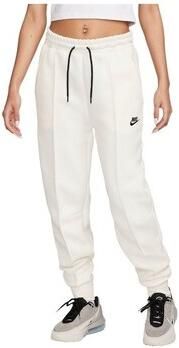 Nike Sportswear Tech Fleece Mid Rise Jogger Trainingsbroeken Kleding pale ivory black maat: XS beschikbare maaten:XS S M L - Foto 4