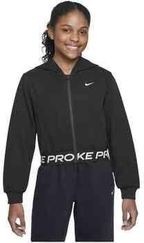 Nike Pro Fleece Dri-FIT hoodie met rits over de hele lengte voor meisjes Zwart