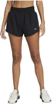Nike One Dri-FIT damesshorts met halfhoge taille en binnenbroekje (8 cm) Zwart - Foto 5