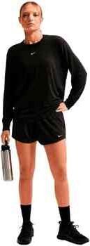 Nike One Dri-FIT damesshorts met halfhoge taille en binnenbroekje (8 cm) Zwart - Foto 2