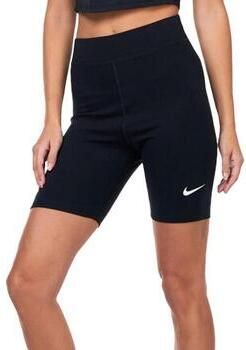 Nike Sportswear Classics High-rise 8in Biker-shorts Sportshorts Dames black sail maat: S beschikbare maaten:S