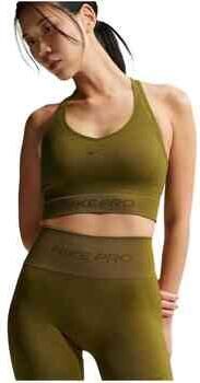 Nike Pro Seamless Dri-FIT bikeshorts met hoge taille voor (13 cm) Bruin