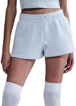 Nike Damesshorts met ruimvallende pasvorm en hoge taille Sportswear Phoenix Fleece Blue- Dames Blue