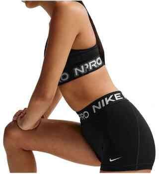 Nike Pro bikeshorts met halfhoge taille voor dames (8 cm) Zwart - Foto 2