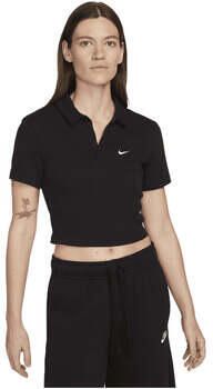 Nike Sportswear Essential Polotop met korte mouwen voor dames Zwart - Foto 3