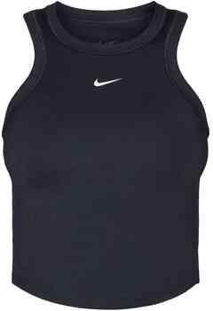 Nike One Fitted korte tanktop met Dri-FIT voor dames Zwart - Foto 6