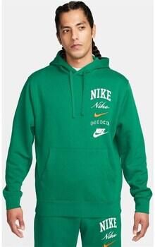 Nike Hoodie voor heren Club Fleece Malachite Safety Orange- Heren Malachite Safety Orange