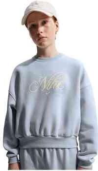 Nike Club Fleece recht sweatshirt met ronde hals voor meisjes Grijs - Foto 5