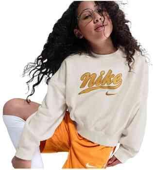 Nike kort sweatshirt van fleece voor meisjes Wit - Foto 5