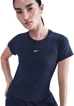 Nike Essential Sportswear Chill Knit T-Shirt Blue- Dames Blue - Foto 2