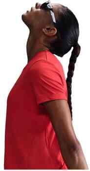 Nike Tempo Dri-FIT hardlooptop met korte mouwen voor dames Rood