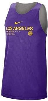 Nike T-shirt Korte Mouw Nba Los Angeles Lakers Standard Issue Reversible