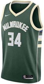 Nike T-shirt Korte Mouw Nba Milwaukee Bucks Giannis Antetokounmpo Icon Edition