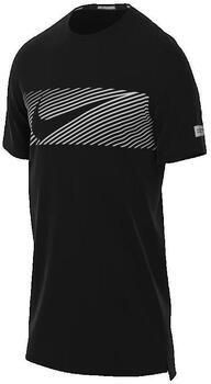 Nike UV-hardlooptop met korte mouwen en Dri-FIT voor Miler Flash Black- Black