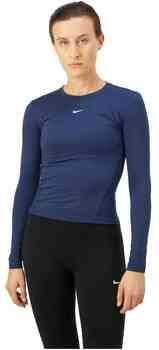 Nike One Fitted Dri-FIT damestop met lange mouwen Blauw - Foto 5