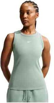Nike aansluitende geribde tanktop voor dames Groen - Foto 5