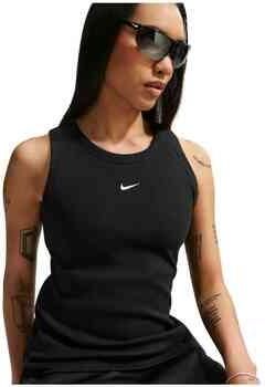 Nike aansluitende geribde tanktop voor dames Zwart - Foto 5