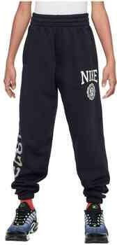 Nike Club Fleece ruimvallende broek voor meisjes Zwart - Foto 4