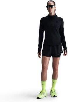 Nike Dri-FIT hardlooptop met korte rits en uv-bescherming voor dames Swift Black- Dames Black