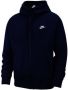 Nike Foundation Full Zip Hoodie Heren Midnight Navy Midnight Navy White- Heren Midnight Navy Midnight Navy White - Thumbnail 1