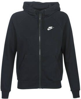 Nike Sportswear Essential Fleecehoodie met rits voor dames Zwart