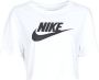 Nike Sportswear Essential Kort T-shirt met logo voor dames Wit - Thumbnail 1