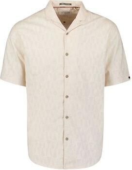 No Excess Overhemd Korte Mouw Short Sleeve Jacquard Overhemd Ecru