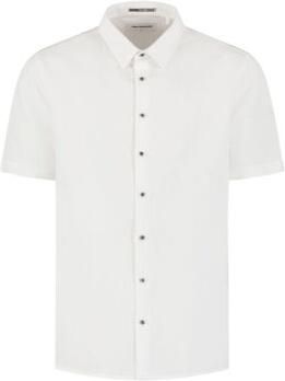 No Excess Overhemd Korte Mouw Short Sleeve Overhemd Linen Blend Wit - Foto 3