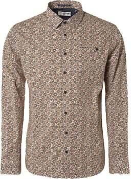 No Excess Overhemd Lange Mouw Overhemd Print Caramel