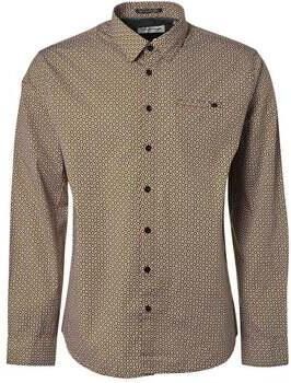 No Excess slim fit overhemd met all over print caramel - Foto 2