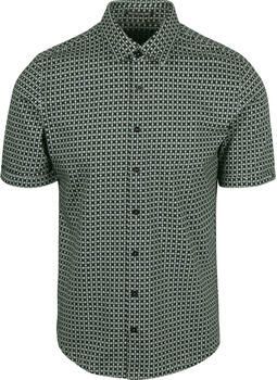 No Excess Overhemd Lange Mouw Short Sleeve Jersey Overhemd Print Mosgroen