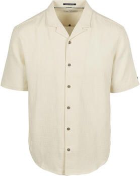 No Excess Overhemd Lange Mouw Short Sleeve Overhemd Structure Ecru