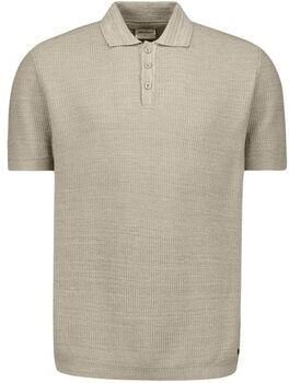 No Excess Polo Shirt Korte Mouw Knitted Poloshirt Taupe