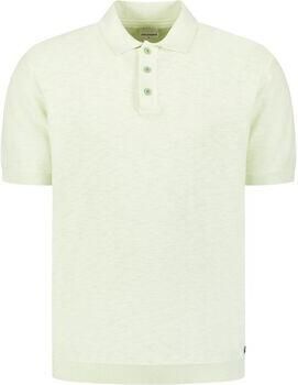 No Excess Polo Shirt Korte Mouw Knitted Slub Poloshirt Lichtgroen - Foto 6