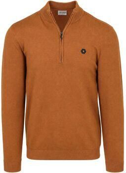 No Excess Sweater Half Zip Trui Caramel