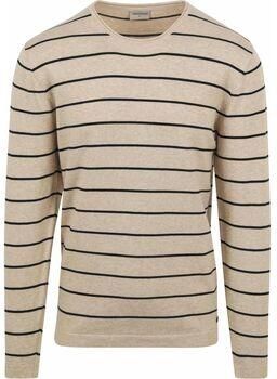 No Excess Sweater Trui Streep Beige