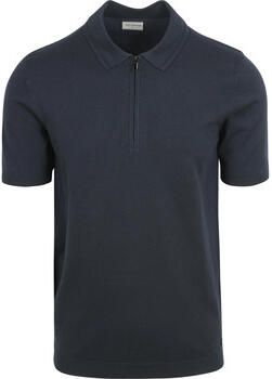 No Excess T-shirt Half Zip Poloshirt Navy