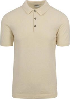 No Excess T-shirt Knitted Poloshirt Structuur Ecru