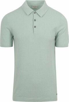 No Excess T-shirt Knitted Poloshirt Structuur Groen