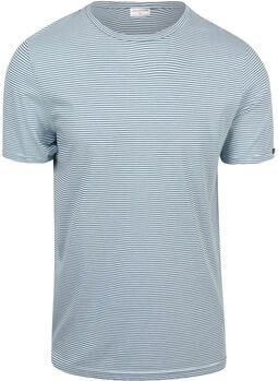 No Excess T-shirt Stripes T-Shirt Lichtblauw