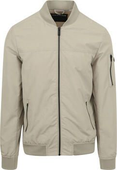 No Excess Trainingsjack Jas Bomber Beige