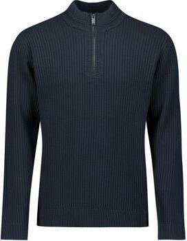 No Excess Trui Half Zip Trui Rib Navy