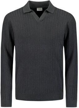 No Excess Trui Longsleeve Poloshirt Riva Antraciet