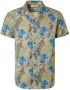 No Excess Overhemd Lange Mouw Short Sleeve Overhemd Print Groen - Thumbnail 1