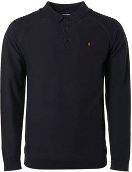No Excess T-shirt LS Polo Solid Navy