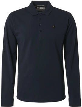 No Excess T-shirt LS Pique Polo Donkerblauw