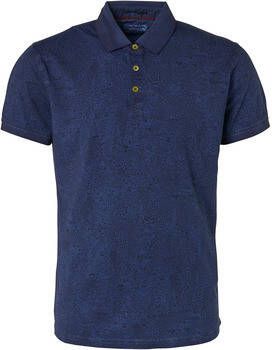 No Excess T-shirt Polo Print Donkerblauw