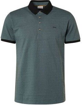 No Excess T-shirt Polo Print Staalblauw