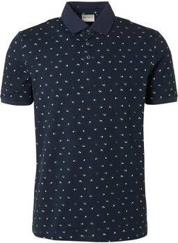 No Excess T-shirt Polo Print Donkerblauw